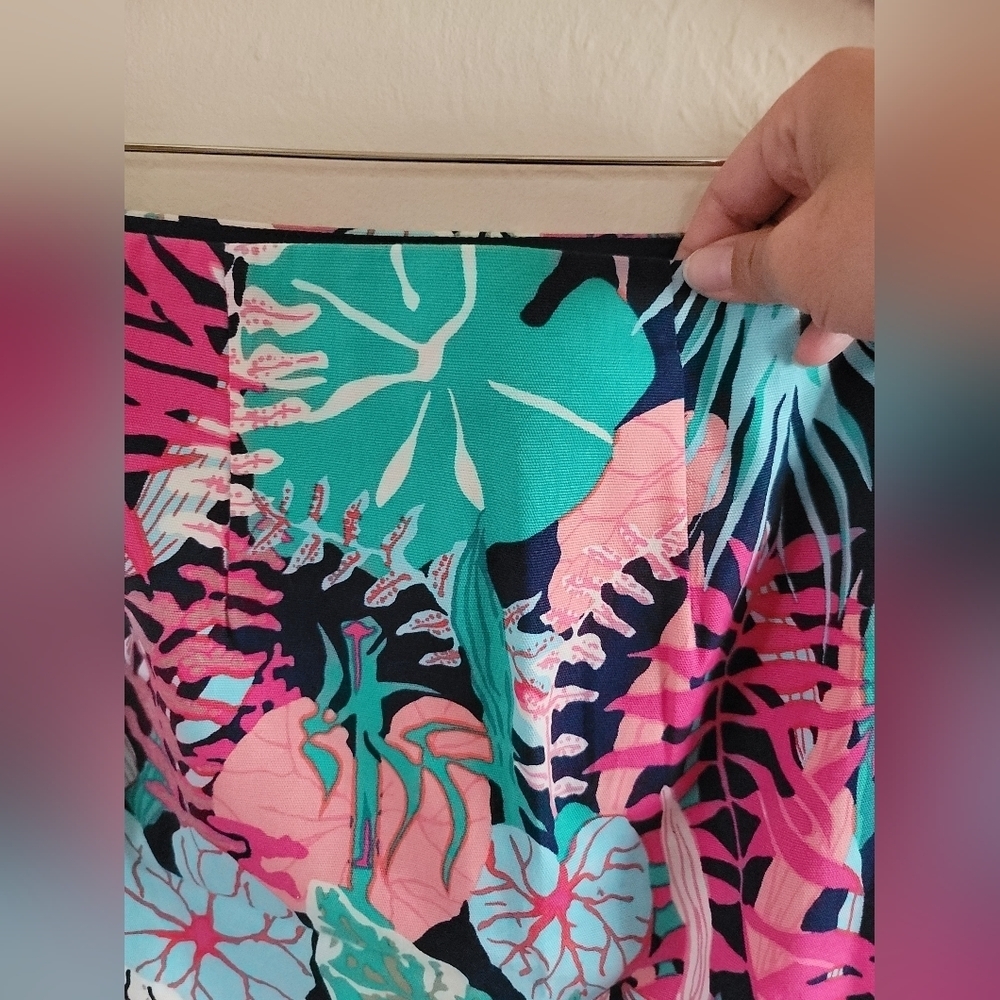 Talbots Tropical Botanical Skirt , Multicolor, Size 2 - Picture 5 of 8